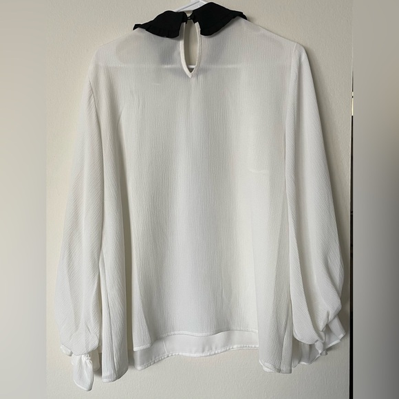 Cece Collared Lined Blouse L - Picture 6 of 6